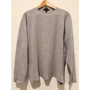 Banana Republic Vintage 1993 Wool Cotton Sweater Gray Crewneck Size XL Y2K